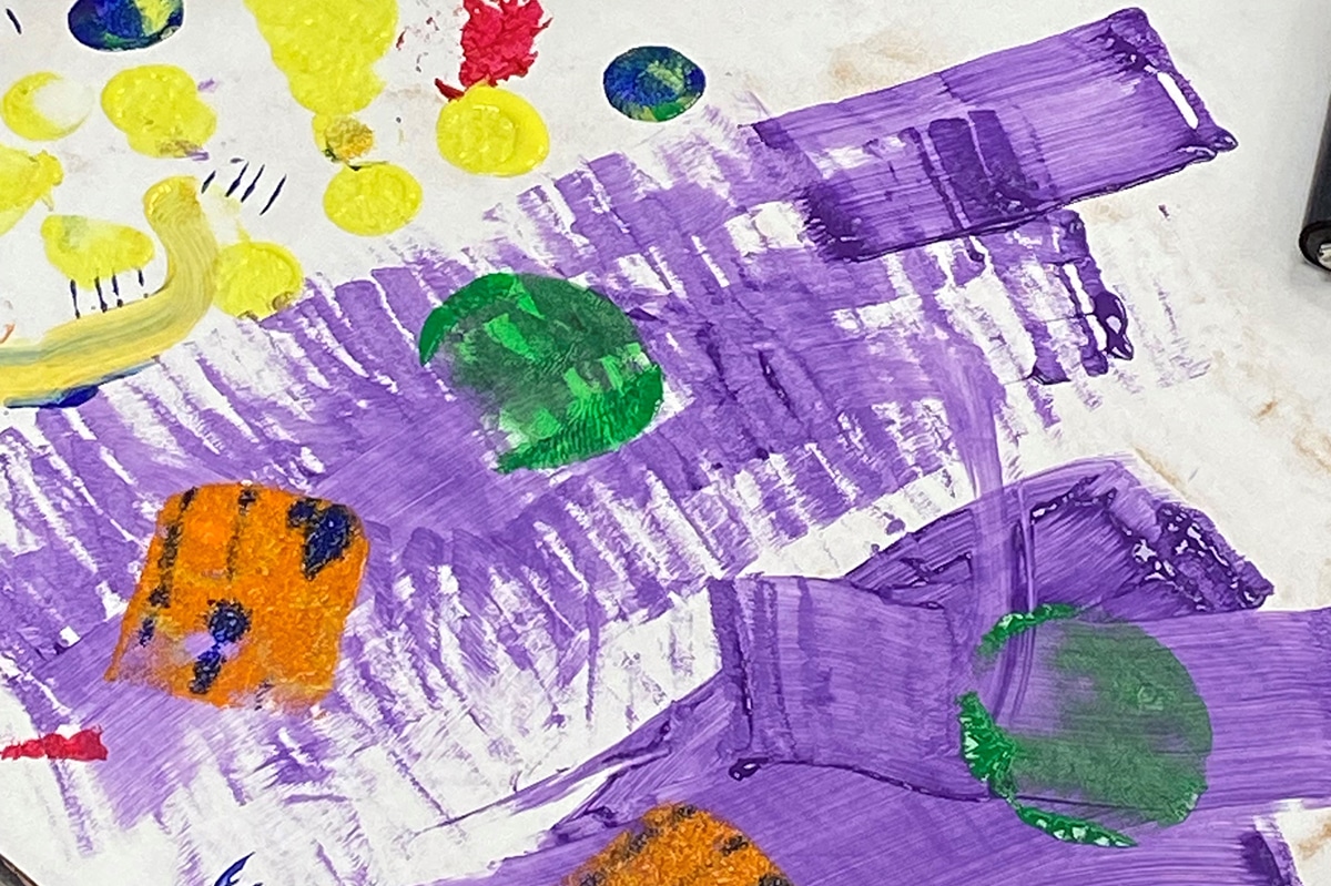 child's abstract painting