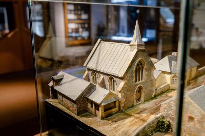 Close up of model church at The Burton at Bideford Museum. Image by Magic Pawlowski