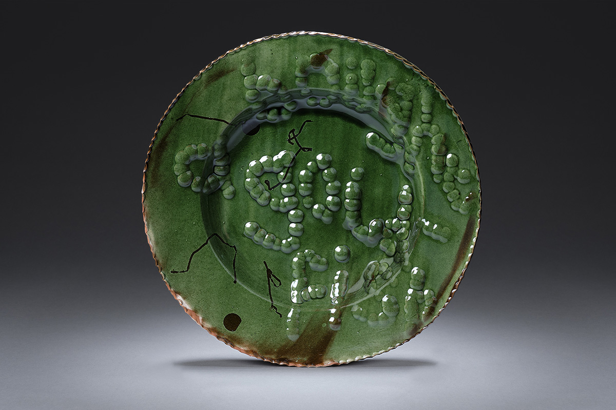 Ceramic plate by artist Florence Dwyer